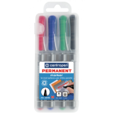 Popisovač Centropen 2846 permanent sada 4ks šíře 1mm (černá